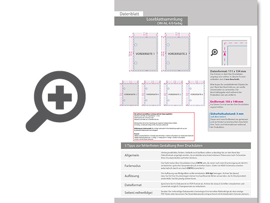 Product Bild loseblattsammlung_din_a6__4_bl__tter_pro_sammlung__vorne_farbig_(4_0)