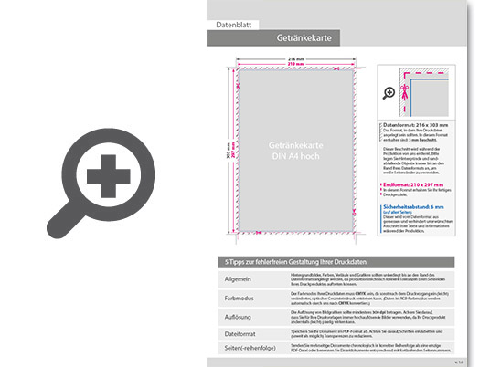 Product Bild getr__nkekarte_mit_3-fach_drahtheftung__endformat_din_a4__24-seitig