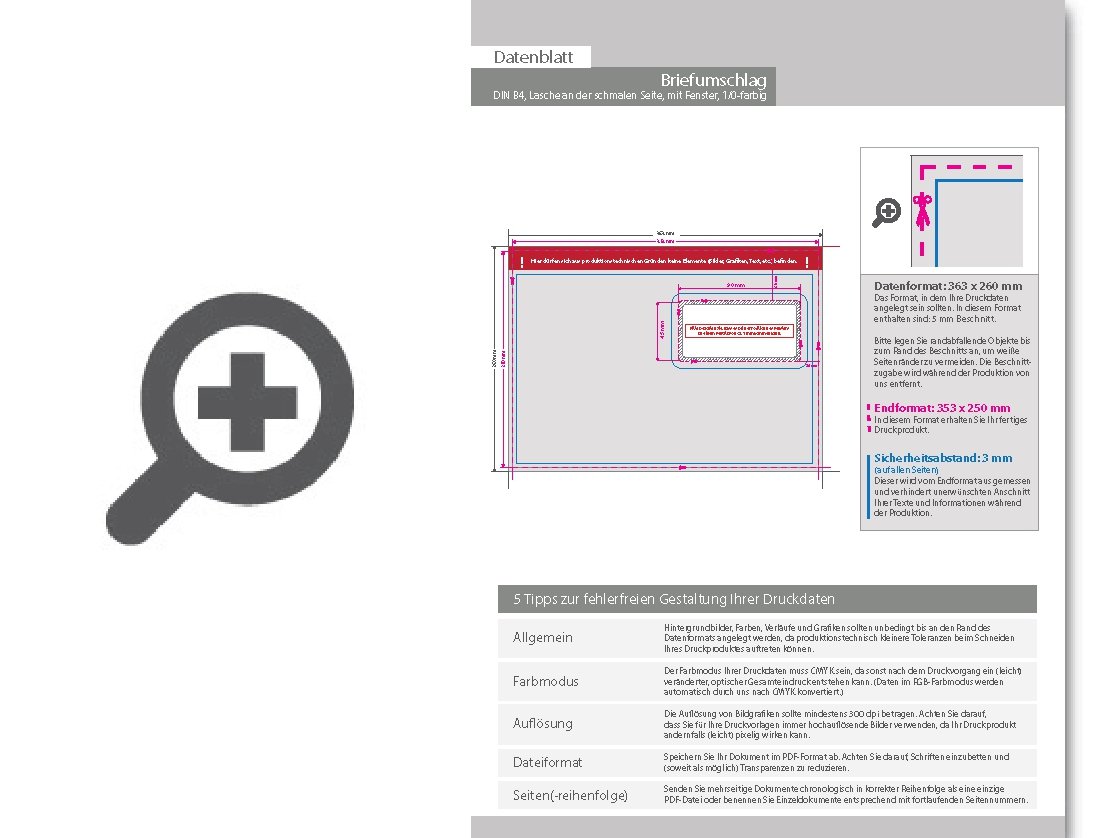 Product Bild briefumschlag_din_b4_(lasche_an_der_schmalen_seite)__haftklebend_mit_fenster__einseitig_1_0_schwarz-_wei___bedruckt