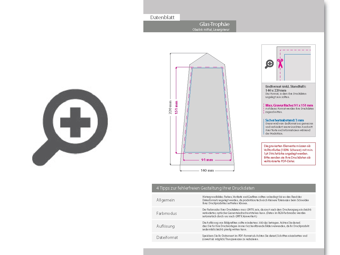 Product Bild glas-troph__e_obelisk_mittel__14_0_x_22_0_cm_mit_einseitiger_lasergravur