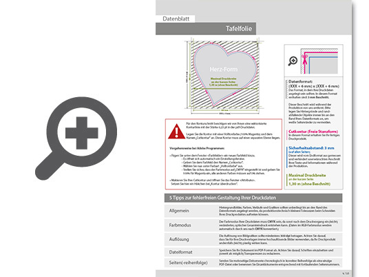Product Bild hochwertige_tafelfolie_in_herz-form_unbedruckt