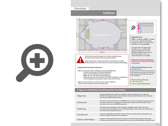 Product Bild hochwertige_tafelfolie_in_schwein-form_unbedruckt