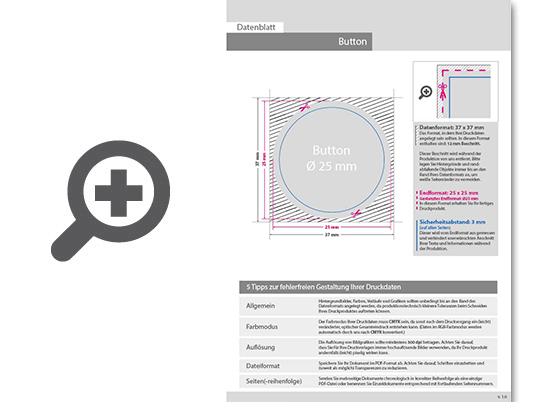 Product Bild hochwertiger_magnetbutton_Ø_25_mm__4_0_farbig_einseitig_bedruckt