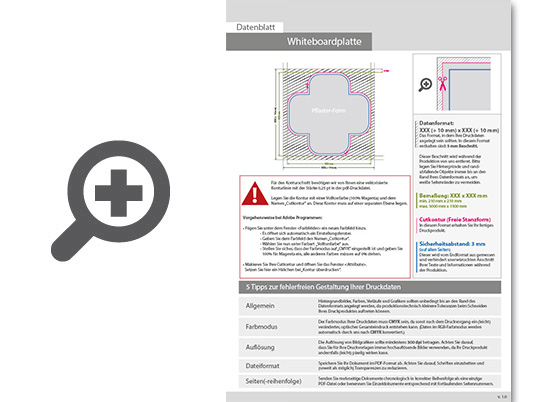 Product Bild whiteboardplatte_in_pflaster-form_konturgefr__st_unbedruckt